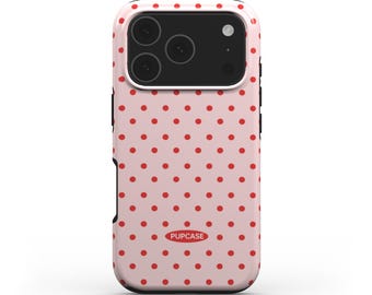 Polka Dot MagSafe iPhone Case 12–17 | Strawberry Soda Design | Gift for Her