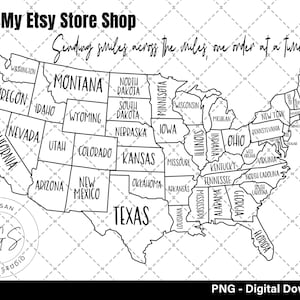 Druckbare USA Verkaufskarte - Druckbare USA Verkaufskarte - Etsy Bestellung Tracker - Digitaler Download PNG