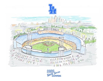 Los Angeles Dodgers champions 2020 8x10 print signed numbered limited edition