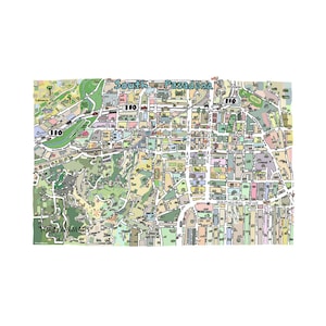 Impression de carte du sud de Pasadena, Californie L.A. Californie Art artistes maison Illustration cartographie ville urbaine rue personnalisée dessin Realty Mug