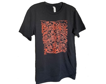 Burbank map adult 100% cotton shirts