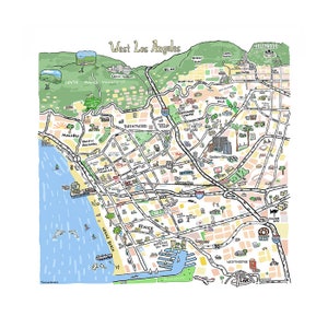 Mapa ilustrado del oeste de Los Ángeles