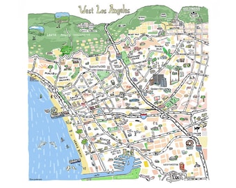 West Los Angeles Illustrated map