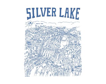 Silverlake Blue Lines 11x14 print