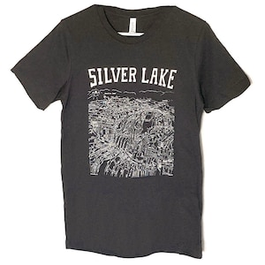 Mapa de Silverlake Camisas para adultos 100% algodón Estampado serigráfico