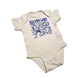 Silverlake onesie handgetekende kaart katoenen babykleding