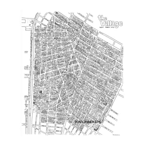 West Village Greenwich Village mapa ilustrado Nueva York