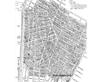 West Village Greenwich Village illustrated map New York