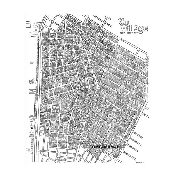 West Village Greenwich Village illustrated map New York