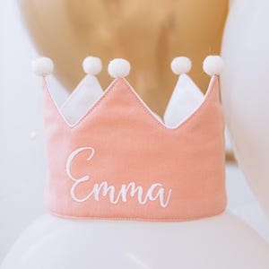 Personalized Keepsake for First Birthday and Special Occasions. Granddaughter gift. Crown for Baby Queen. Cute Fabric Crown for Baby Girl.