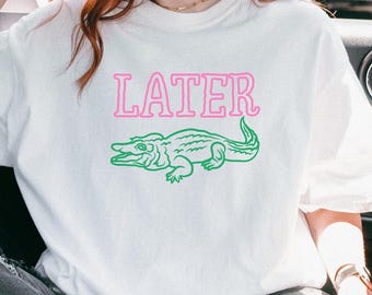 Późniejsza koszulka Gator Comfort Colors: Koszulka z grafiką sarkastycznego aligatora