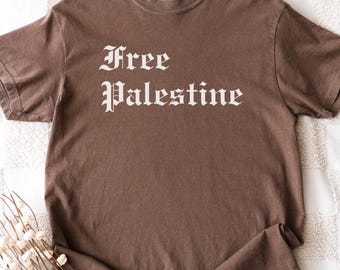 Comfort Colors Free Palestine Shirt: Human Rights Activist Tee