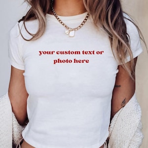 T-shirt bébé texte personnalisé de l'an 2000, t-shirt vintage tendance des années 90, mode personnalisé de l'an 2000