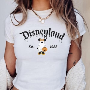 Disneyland Halloween Baby Tee, Minnie Halloween Tee, Disney Trip Halloween Women Shirt, Gift for Halloween, Y2K 90s style Halloween Baby Tee