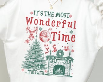 Vintage Christmas Sweatshirt: It's the Most Wonderful Time of The Year, Retro Christmas Aesthetic, Christmas Shirt