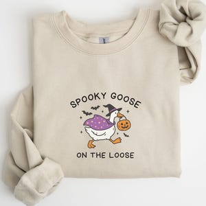 Spooky Goose Sweatshirt, Halloween Spooky Season Geese Fall Autumn Spooky Goose Hoodie, Silly Goose Halloween Sweatshirt, Gift For Halloween