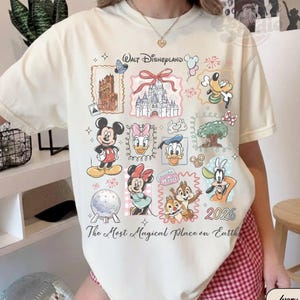 Walt Disneyland Shirt, Comfort Colors® Retro Mickey And Friends Shirts, Retro Disneyland Tee, Disney 2026 Trip Disney Vacation Shirts