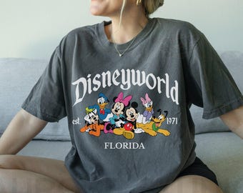Camiseta Comfort Colors® Disneyworld Est. 1971, camiseta de Mickey y sus amigos de Disney World Florida, camiseta grupal de Disney, camiseta familiar a juego para viajes a Disney