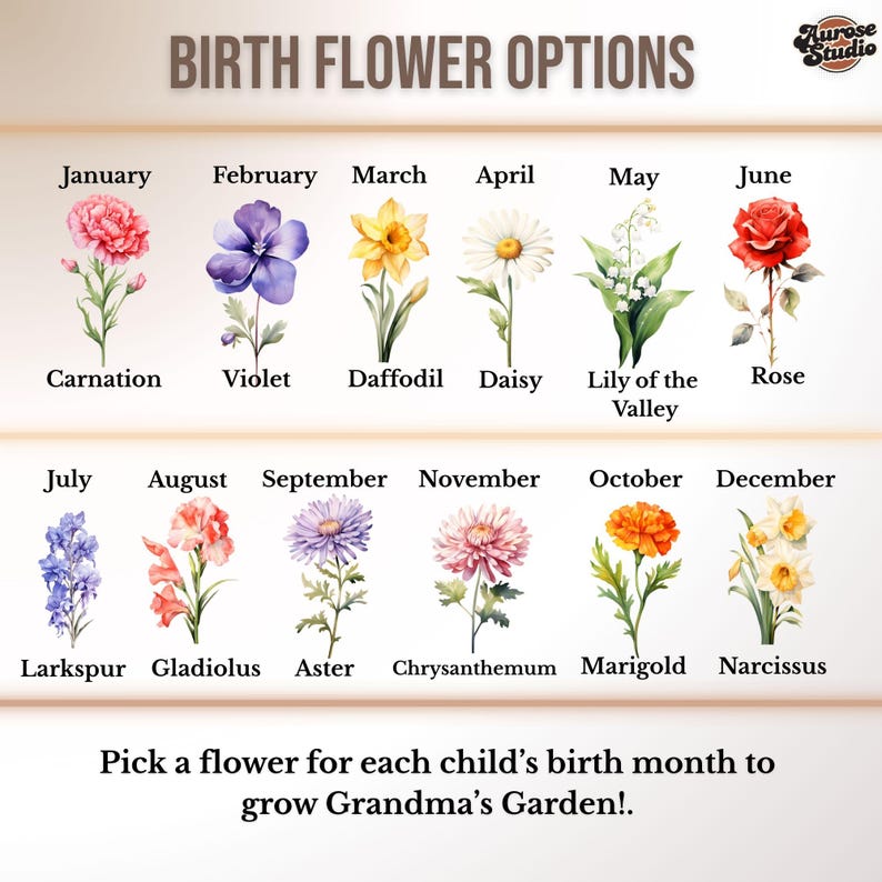 Maglietta con fiori di nascita Comfort Colors, fiori di nascita personalizzati con nomi per bambini, maglietta con il giardino della nonna, regalo di Natale per la mamma immagine 6