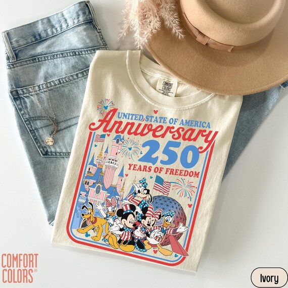Comfort Colors®  Disney 4th Of July Shirts 2026, Disney 4th of July Family Vacation, Disney Independence Day Family Shirts