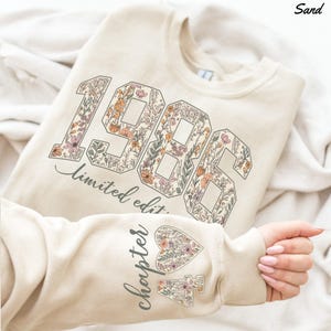 1986 Retro Birthday Sweatshirt, 40. geburtstag frau, 40th Birthday Gifts for Women, Christmas Gift for Mom Fourtieth Gift for Her
