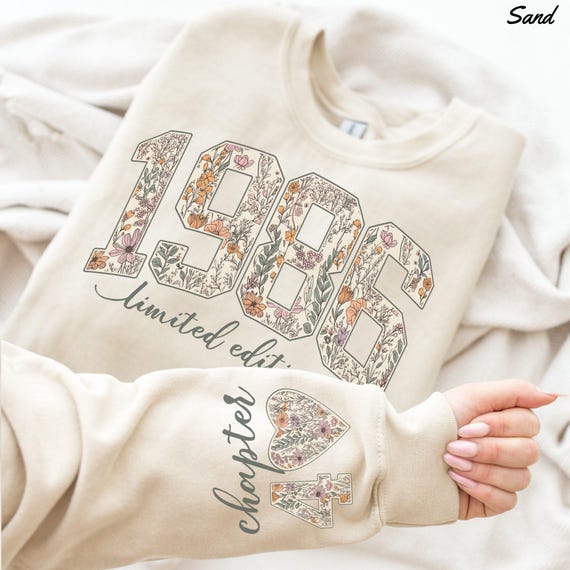 1986 Retro Birthday Sweatshirt, 40. geburtstag frau, 40th Birthday Gifts for Women, Christmas Gift for Mom Fourtieth Gift for Her