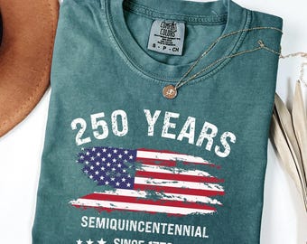 Comfort Colors® Retro Usa 250th Anniversary Shirt, Independence Day Shirt, Usa Flag Tee 4th of July Shirt Patriotic Gift