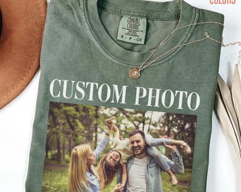 Camiseta con foto personalizada Comfort Colors®, camiseta con foto personalizada, camiseta con tu foto, camiseta con foto familiar, camiseta con foto personalizada