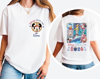 Custom Disney Cruise TShirt, Personalized Family Cruise 2026 Tee, Front and Back Custom Disney Vacation Shirt, Matching Cruise Tees