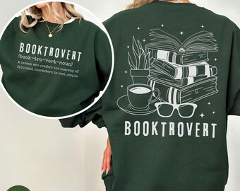 Wildflower Booktrovert Sweatshirt Gift For Librarian, Book Club Shirt, Bookish Hoodie, Book Lover Gift Shirt, Teacher Crewneck, Reading Tee