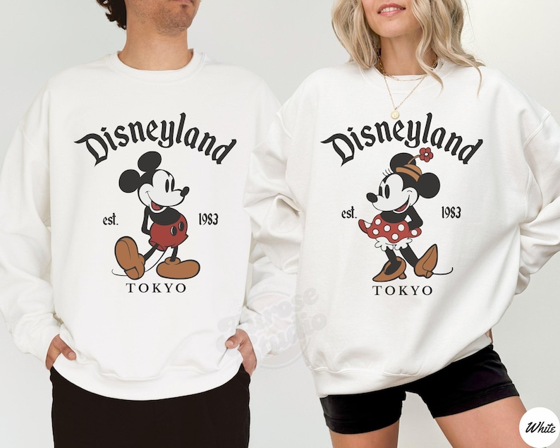 Vintage Disneyland Tokyo Sweatshirt, Disneyland Tokyo Shirts, Mickey Mouse Disneyland Couple Sweater, Disney Tokyo Japan Family Trip Tees