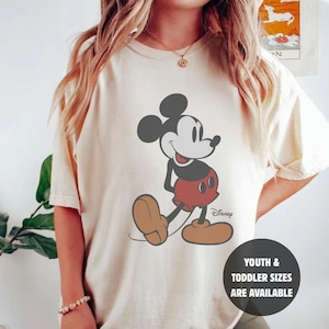 Comfort Colors Vintage Mickey Shirt, Vintage Disney Shirts, Retro Mickey T-shirt, Mickey Mouse Shirt, Retro Disneyworld Family Trip Tee