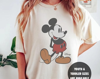Comfort Colors Vintage Mickey Shirt, Vintage Disney Shirts, Retro Mickey T-shirt, Mickey Mouse Shirt, Retro Disneyworld Family Trip Tee