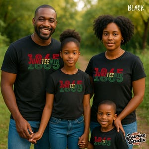 Juneteenth 1865 Shirt, Juneteenth Tee, African American Juneteenth Tee, Black History Pride Shirt, Family Matching Juneteenth Freedom Shirt