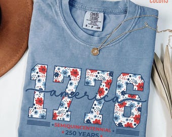 Comfort Colors® Happy 250th Birthday USA Shirt America 250th Anniversary Semiquincentennial Gift USA 250 Years Independence Day 4th of July
