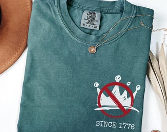 Comfort Colors® No Kings In USA Shirt, Rejecting Kings Since 1776 Shirt, Pro Democracy Tee, Liberal 4th Of July Shirt, American Protest Tee