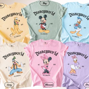 Comfort Colors® Vintage Disneyworld Shirt, Retro Mickey and Friends T-Shirt, Disneyworld Florida Trip Mickey&Co Disney Family Matching Tee