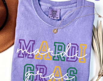 Comfort Colors® Mardi Gras Shirt, Fat Tuesday Tee, Mardi Carnival Unisex Tshirts