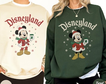 Micky Minnie Maus Weihnachten Sweatshirt Disney Weihnachten Urlaub Familie Passende Pullover Paar Passende Disneyland Weihnachtscrew