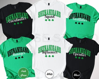 St. Patricks Day Matching Group Shirts, Shenanigans Squad Shirt, Funny St. Patricks Day Party Shamrock Shirt, Best Friends St Pattys Day Tee