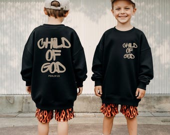 Kinderhoodie Child of God, Celestial Youth-sweater, inspirerende hoodie, Corinthians-trui, Jezus-hoodie, Faith-trui, christelijk cadeau-hoody