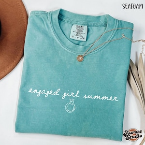 Comfort Colors® Engaged Girl Summer Shirt, Future Mrs Tshirt for Bride To Be Tee, Wedding Engagement Gift for Fiancee, Cute Engagement Shirt