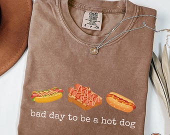 Comfort Colors Hot Dog Shirt: Funny Retro 4th of July Tee