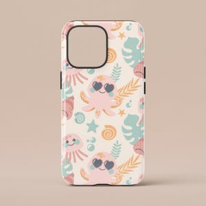 Funda Kawaii Marine Life para iPhone: Diseño veraniego y dulce