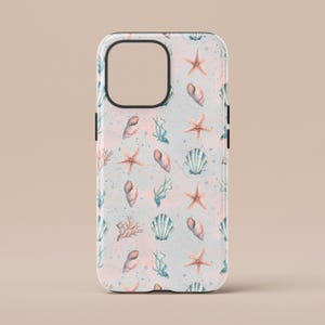 Seashell Beach Theme Phone Case For iPhone 16 15 14 13 12 11 Pro Max X XS & Samsung Galaxy S25 S24 S23 S22 Ultra, iPhone MagSafe Case.