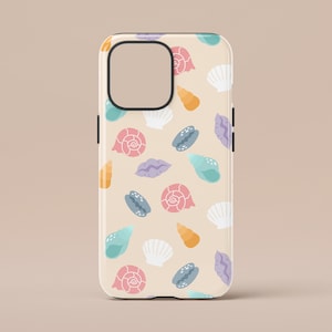 Colorful Seashell Phone Case,Beach Style，For iPhone 16/15/14/13/12/11 Pro Max/X/XS & Galaxy S25/S24/S23/S22 Ultra | iPhone MagSafe Case