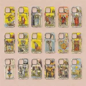 Major Arcana Tarotkarten Handyhülle - Such dir dein eigenes Witchy Design aus! Mystical Art Schutzhülle iPhone 16 Pro Max Samsung S25 Pixel 9 Geschenk.