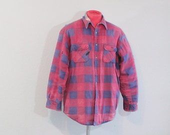 1990s Distressed Plaid Shacket // Shirt - Jacket // Northwest Territory // Large