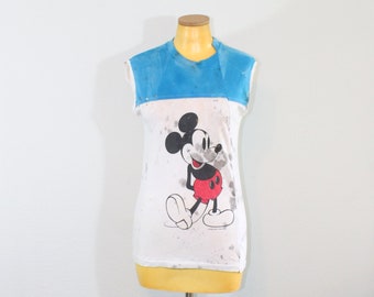 1970s Thrashed Mickey Mouse T-Shirt // Extra Small