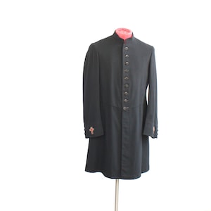 Antique Wool + Cashmere Masonic Knights Templar Order Ceremonial Frock Coat // Extra Small or Small